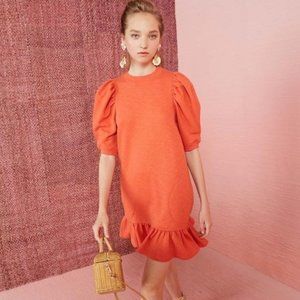 Ulla Johnson Landry Puff Sleeve Ruffle Mini Dress